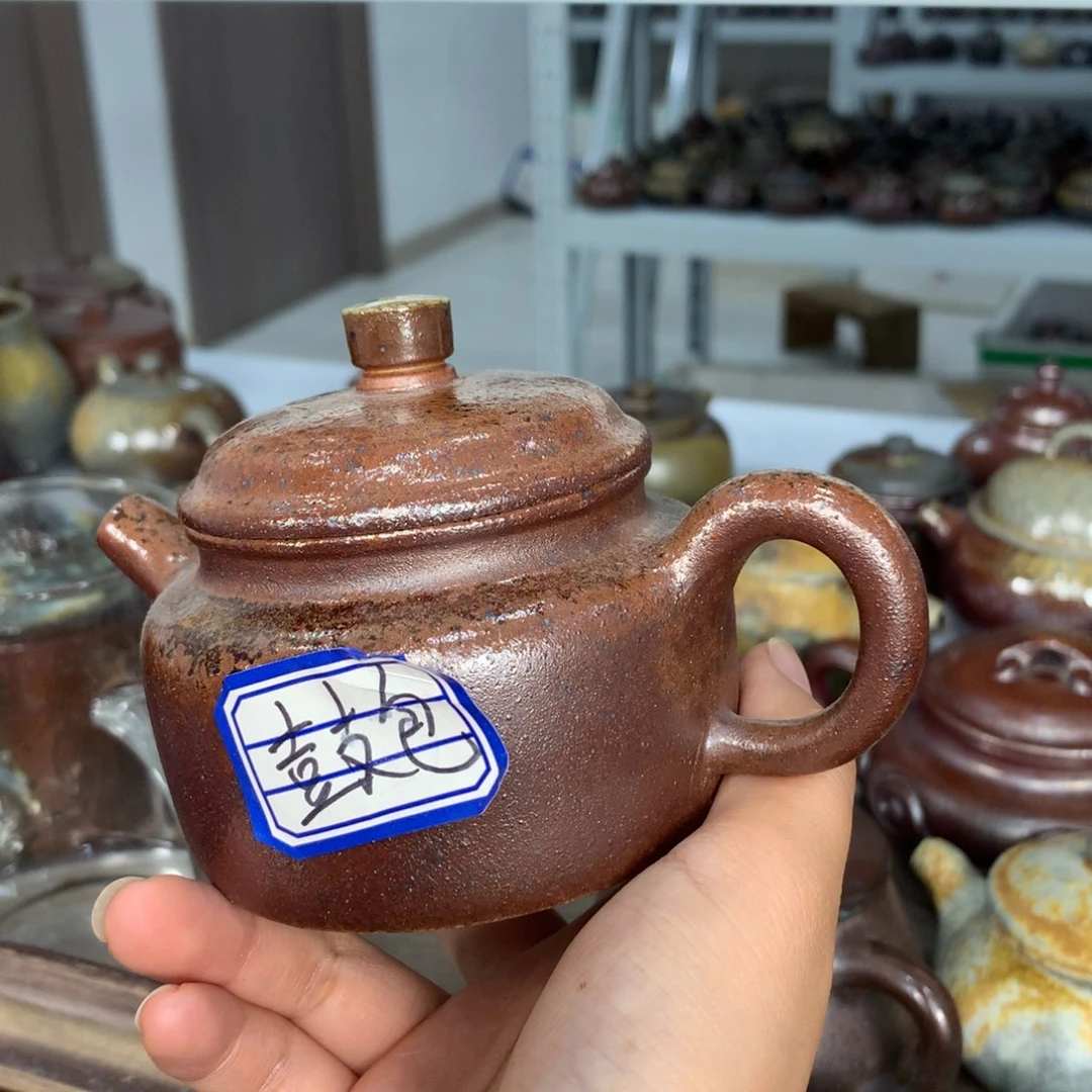 茶壶紫砂纯自然柴烧