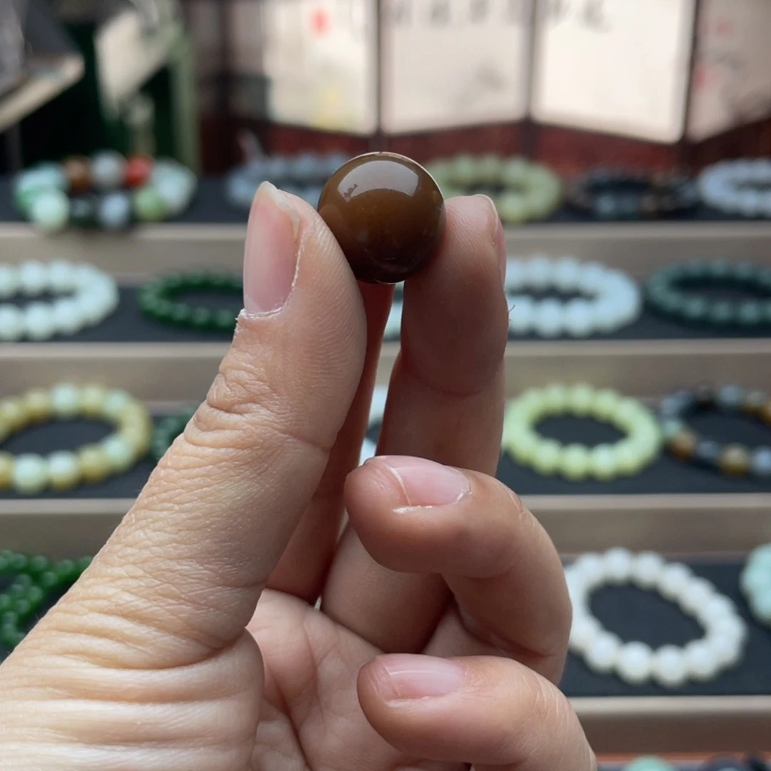 和田玉单珠15未镶嵌