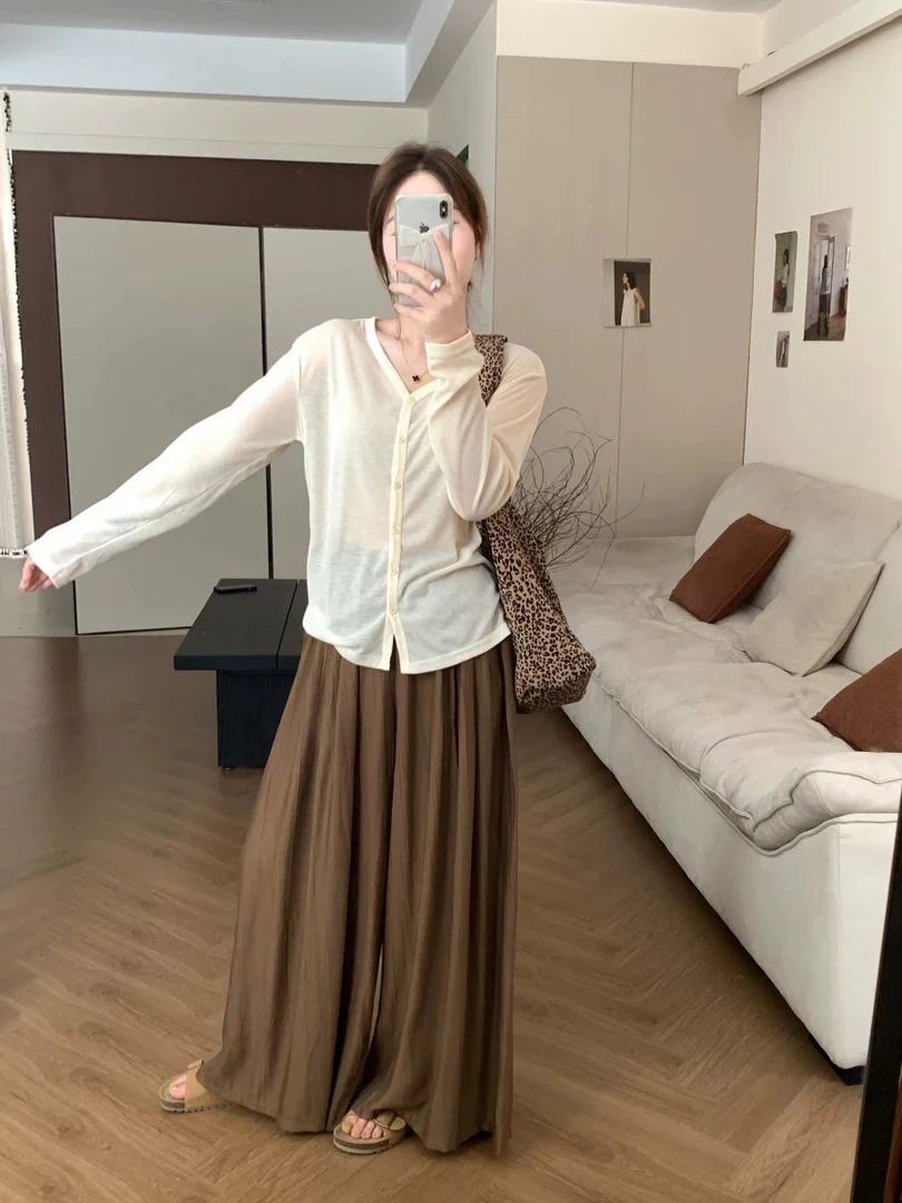 菲玥家夏季百搭休闲阔腿裤7022