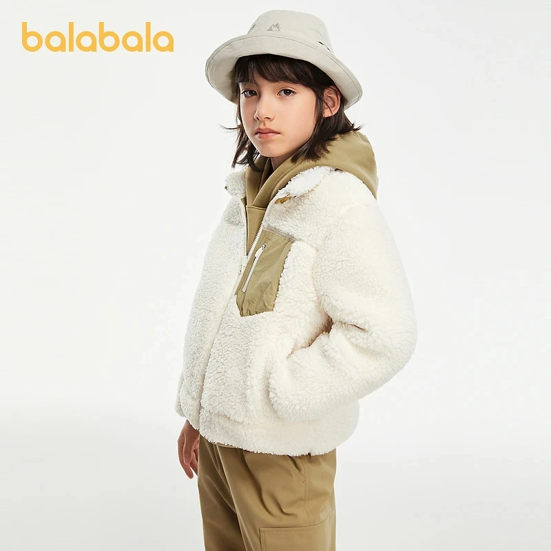 【bp】巴拉巴拉运动冬装儿童两面穿外套抗静电防寒户外多彩印花潮