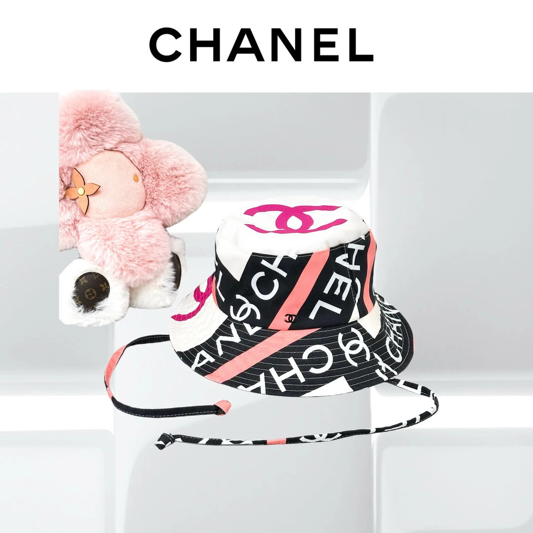 99新 Chanel/香奈儿 M码22S彩色字母logo渔夫帽