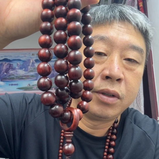 檀香木 紫檀的1.5餑挂66颗