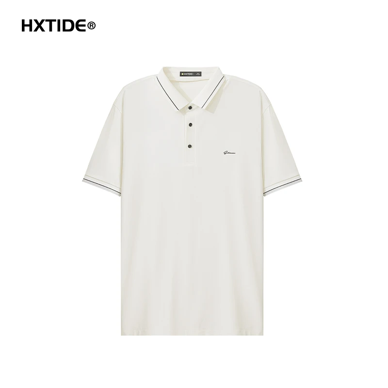 【HXTIDE男装】轻奢商务休闲翻领短袖T恤衫/Y102520021101透气