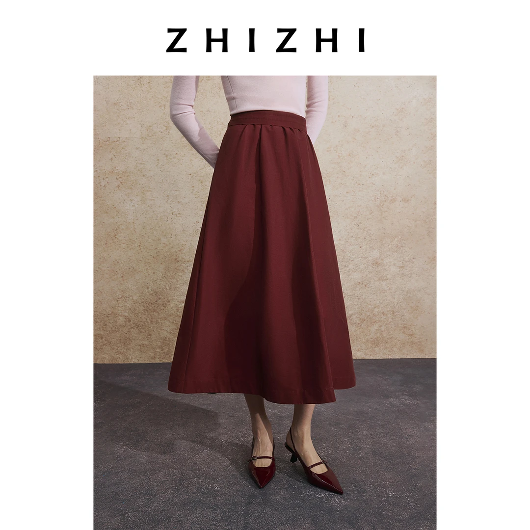 致知 酷相思 尼龙伞裙复古A字裙优雅垂坠ZZ2EAWBT003 ZZ2EAWBX005