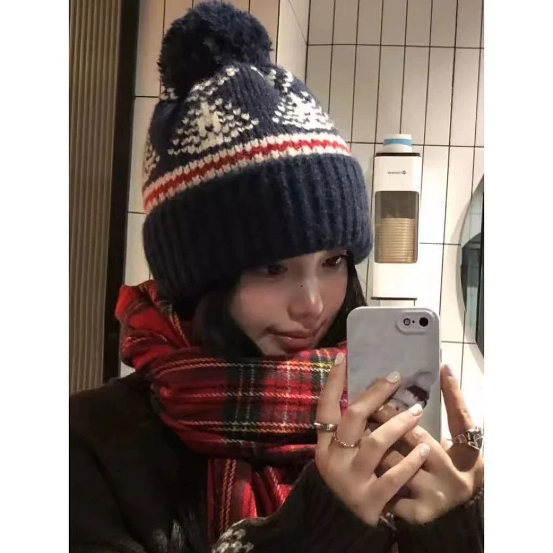 徐秋阳  圣诞树毛线帽  百搭时尚休闲设计感显白帽子