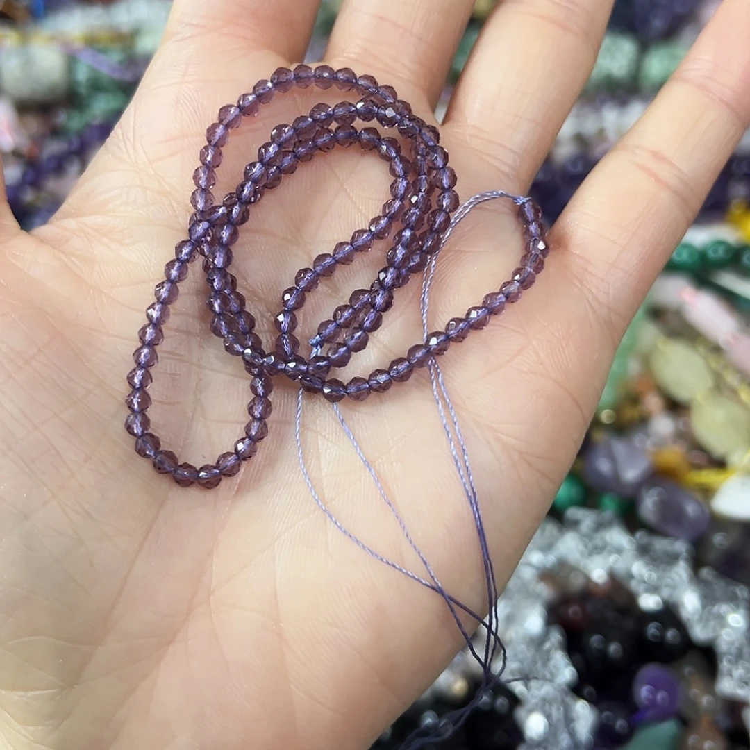 玛瑙/玉髓合金珠宝半成品 卡3➕切面紫水晶一条