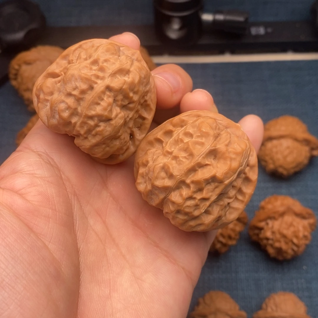 把件文玩核桃41全品红皮怀柔三角蛙