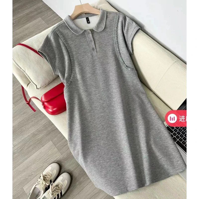 （运费险）2025夏季新款超级显瘦减齢款时尚洋气娃娃领连衣裙女时尚