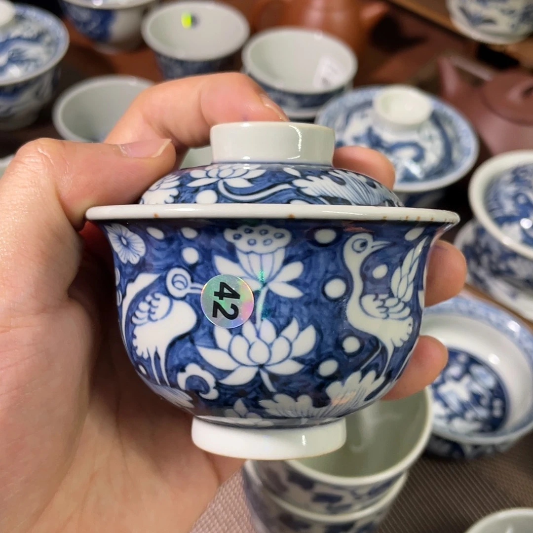 景德镇纯手工手绘微瑕大瑕42不退换