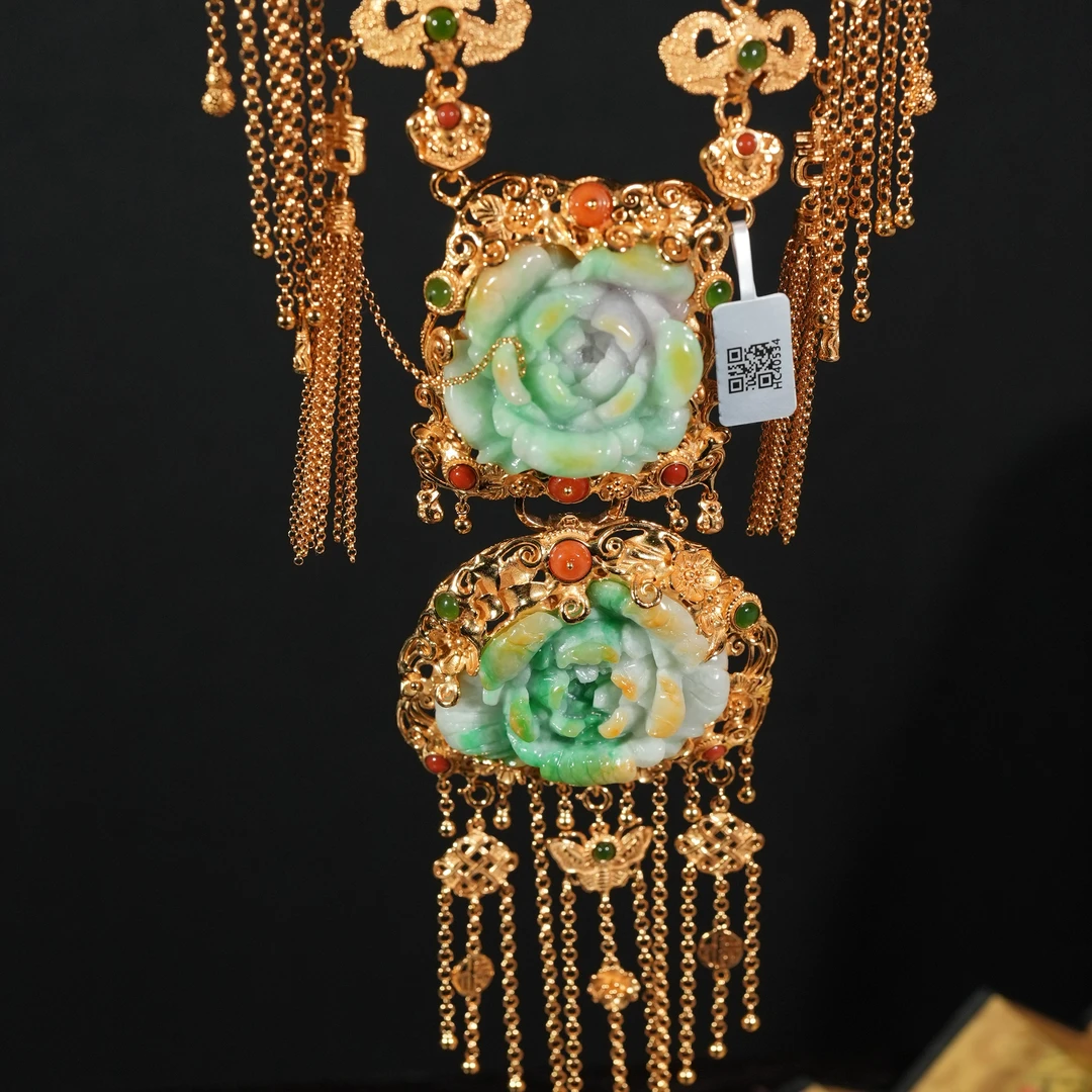 2.16香港王老板-翡翠镶嵌吊坠kb868