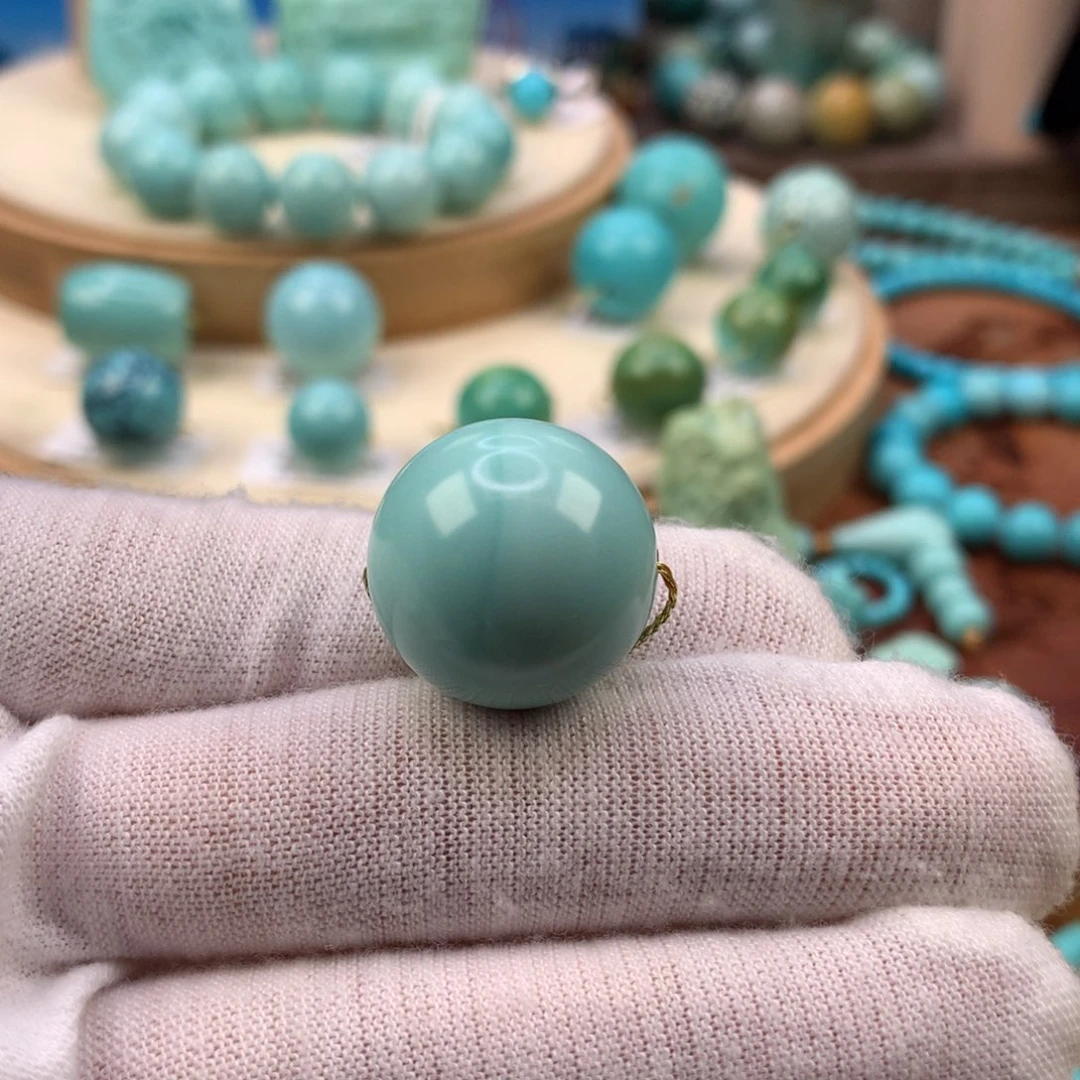 绿松石未镶嵌珠宝奇石19mm