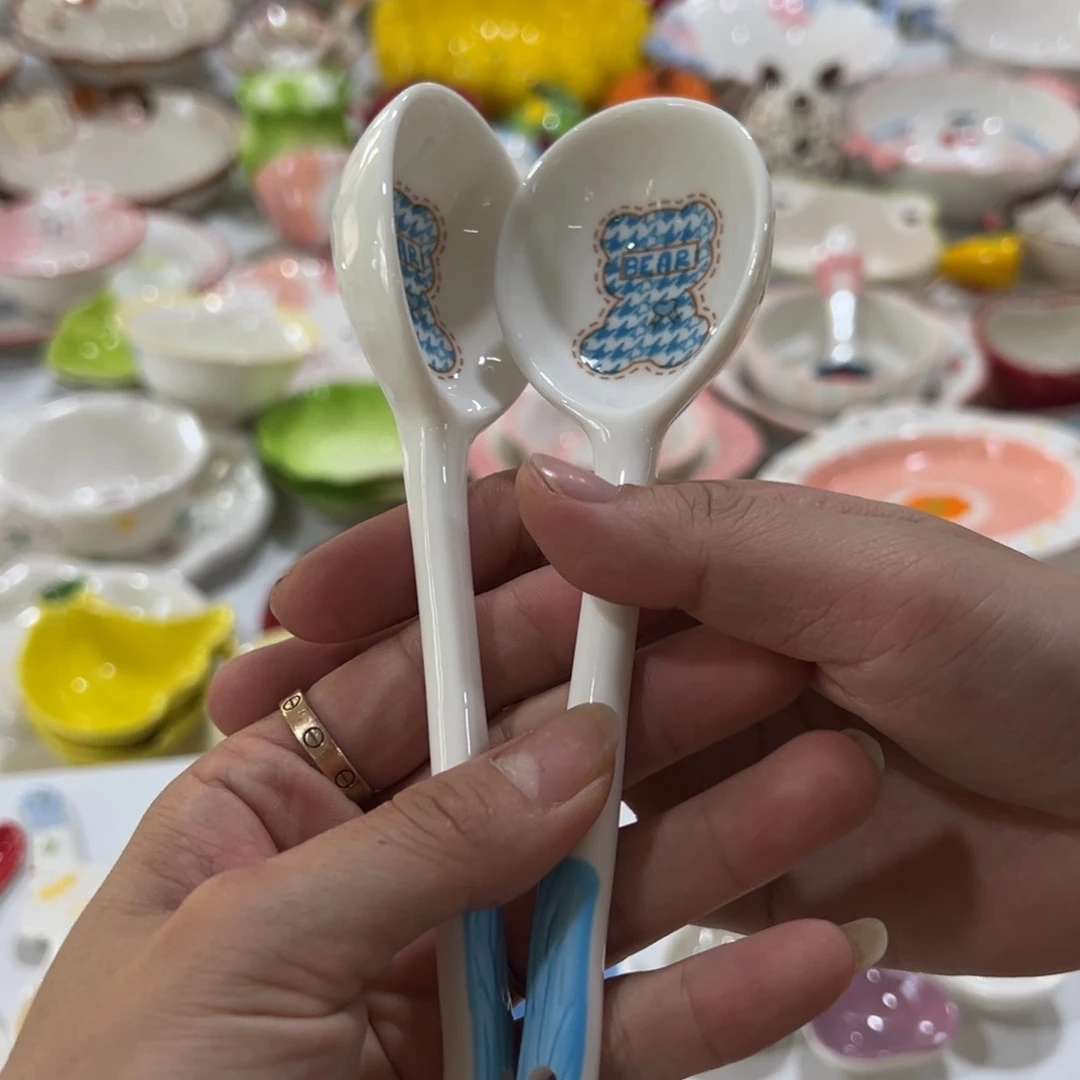 摆件高温陶瓷釉下彩正品！