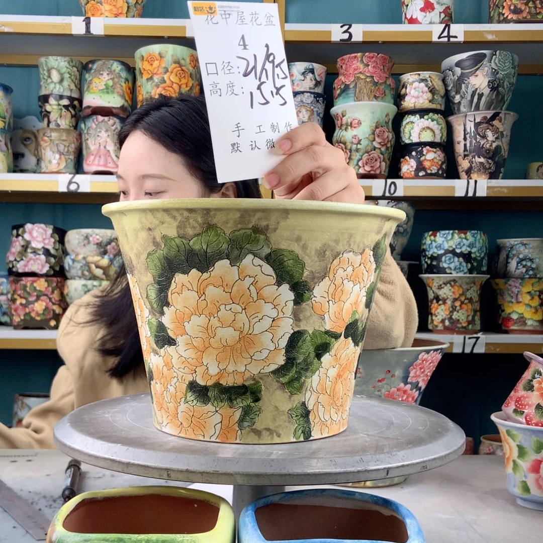 景德镇手工花盆陶瓷4