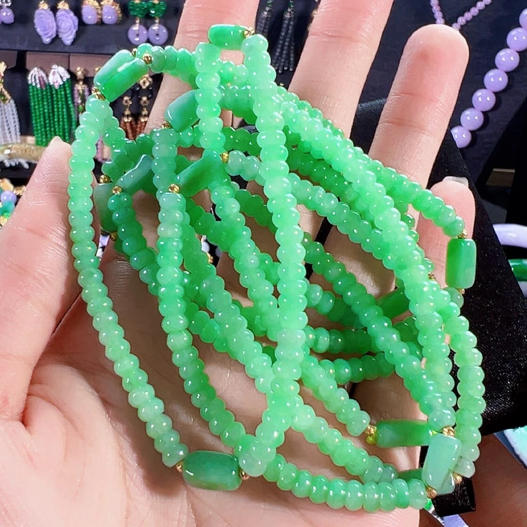 翡翠18K金镶嵌颈饰签收后24小时鉴赏期