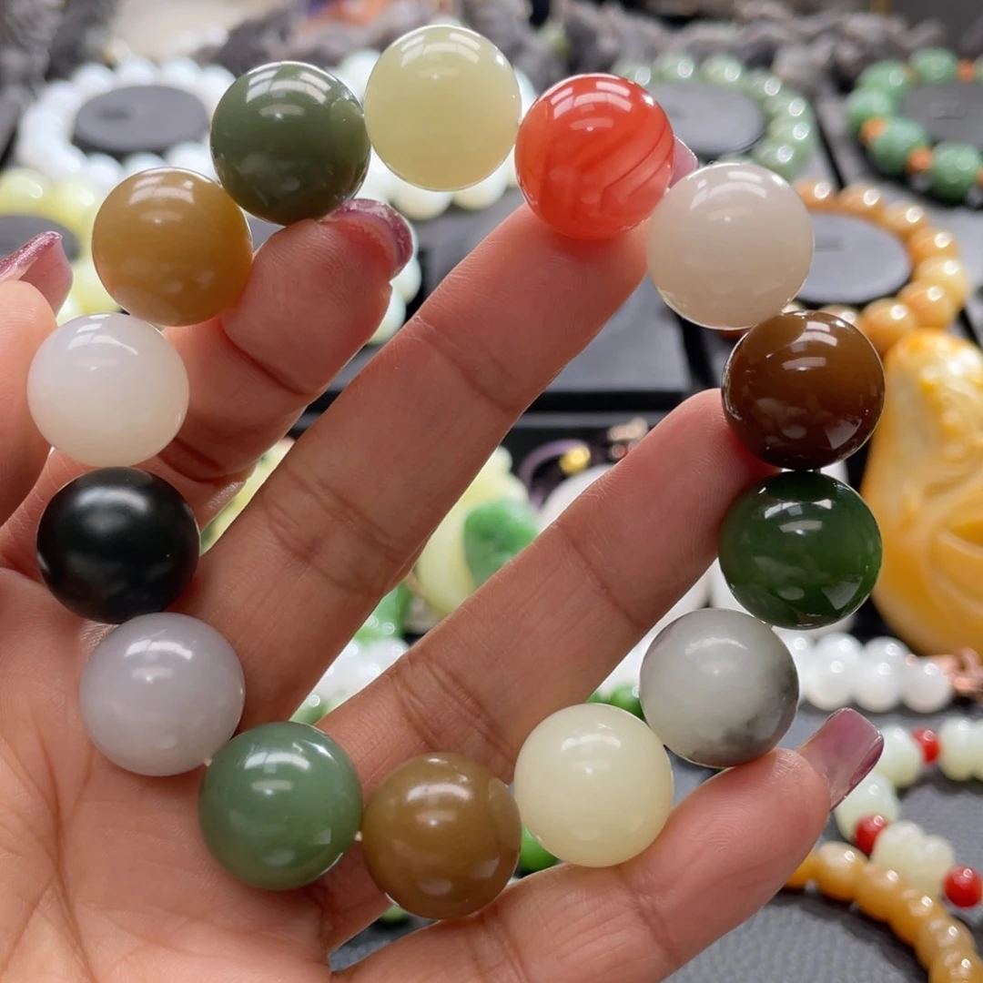 和田玉手串未镶嵌