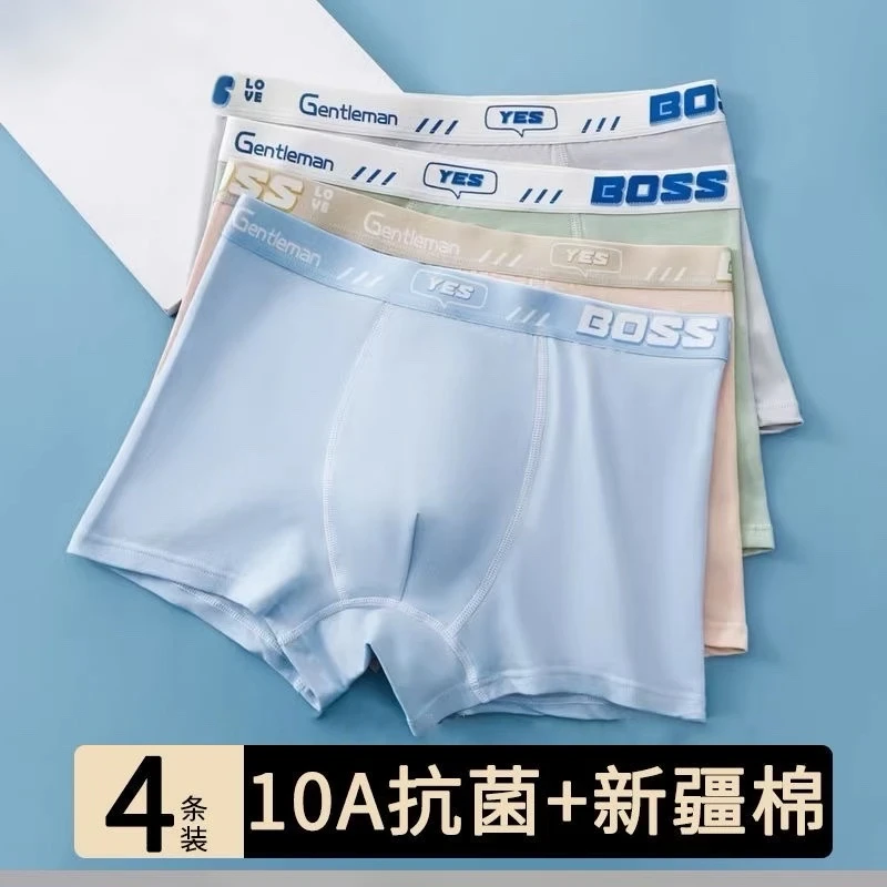 泰恩熊青少年内裤发育期儿童纯棉平角短裤中大童学生加肥抗菌型