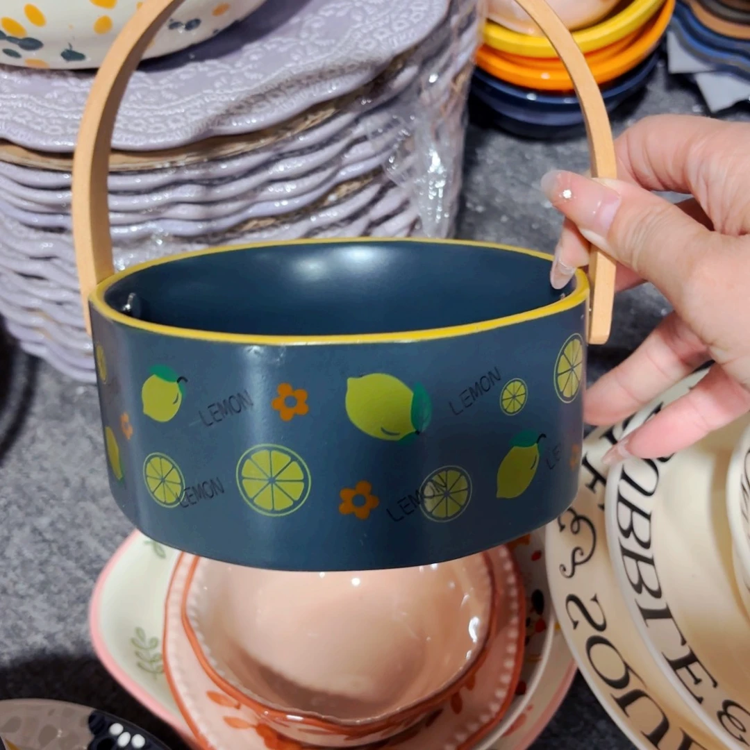 陶瓷陶瓷果篮柠檬