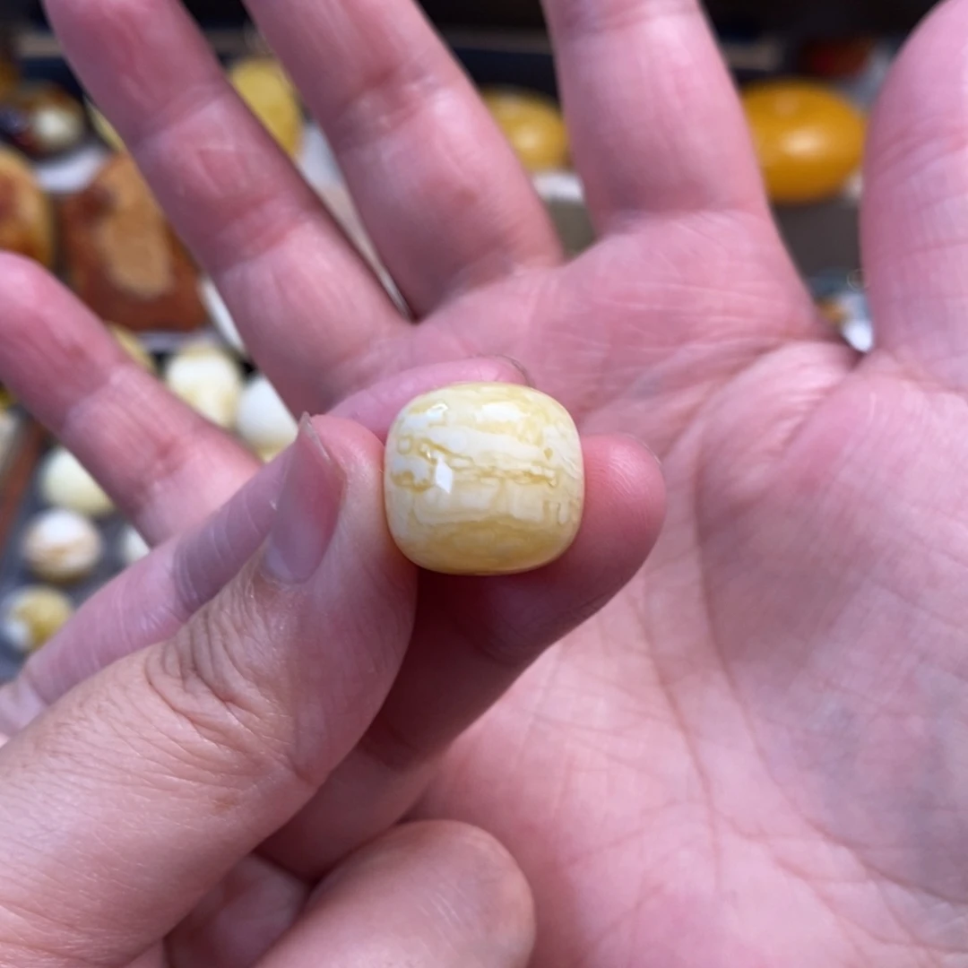 未镶嵌琥珀裸石虎皮纹老型单珠16