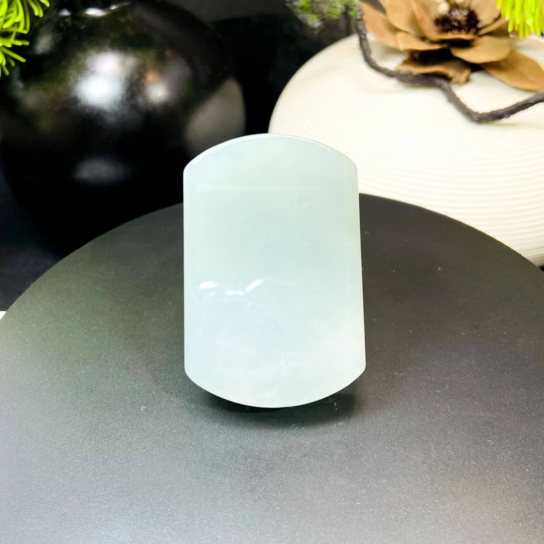 RX21天然缅甸A货翡翠无事方牌/071663/北京中保拍卖