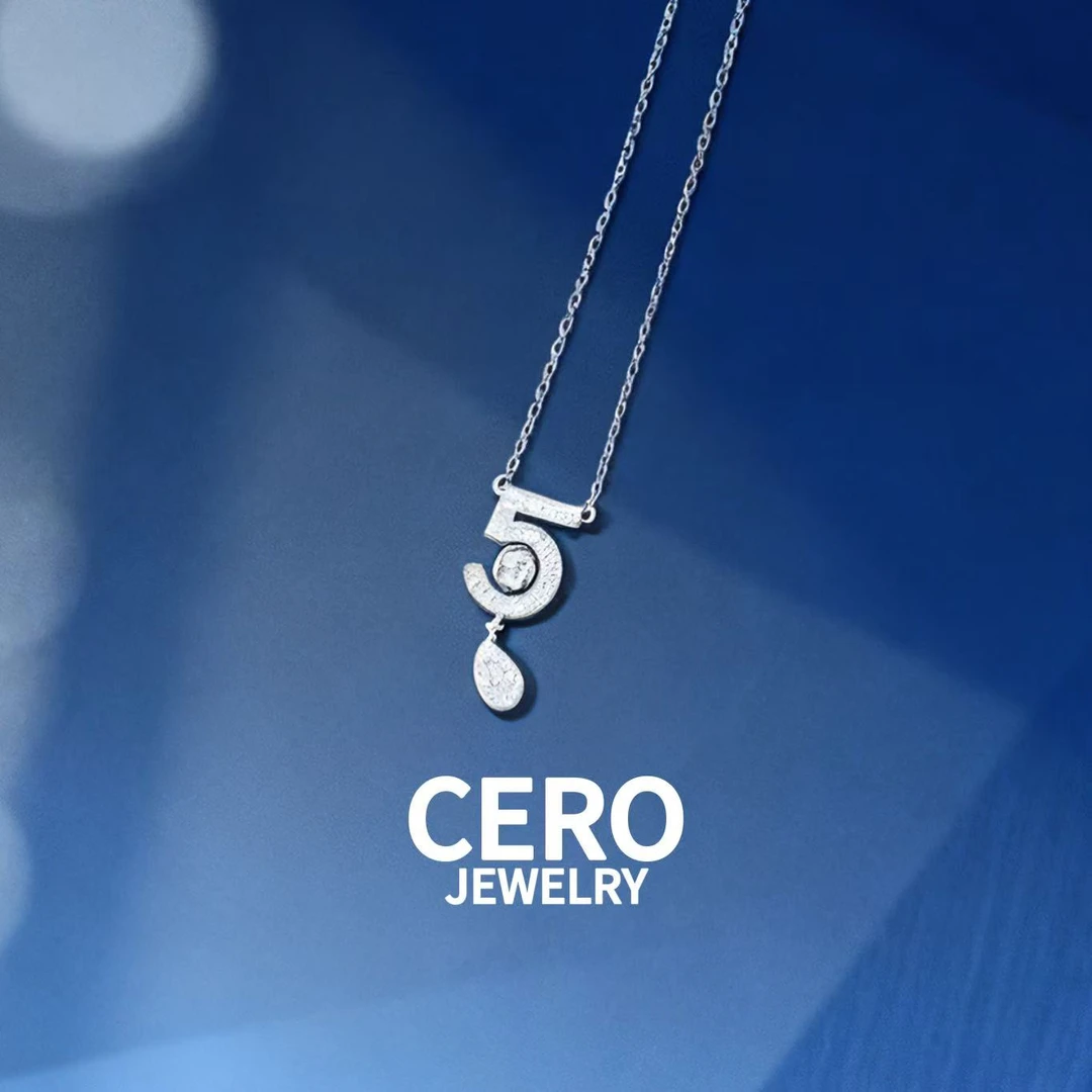 CERO【满钻五号水滴项链】经典百搭时尚款钻石(项链) KK00395