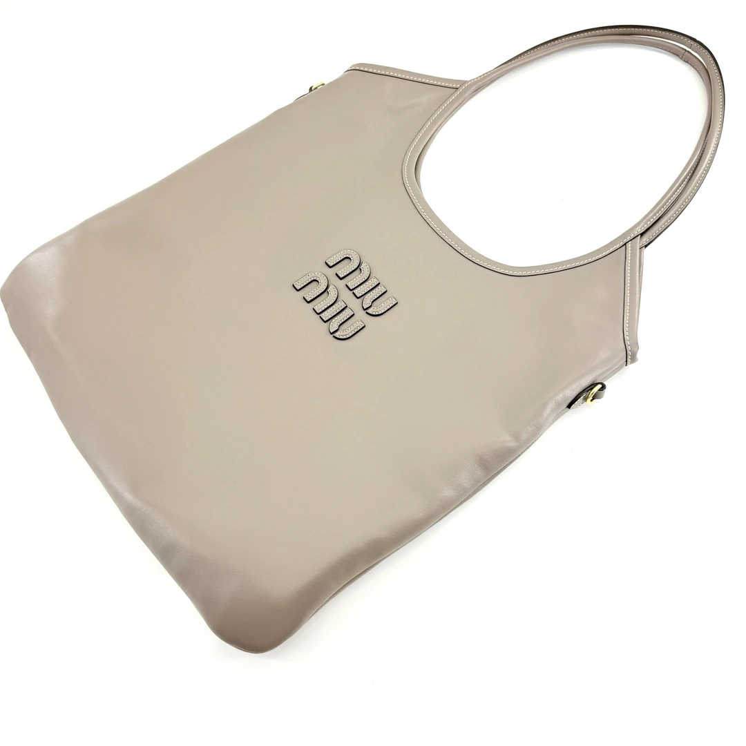 99新 MIU MIU/缪缪 ivy 灰色手提单肩包/98新