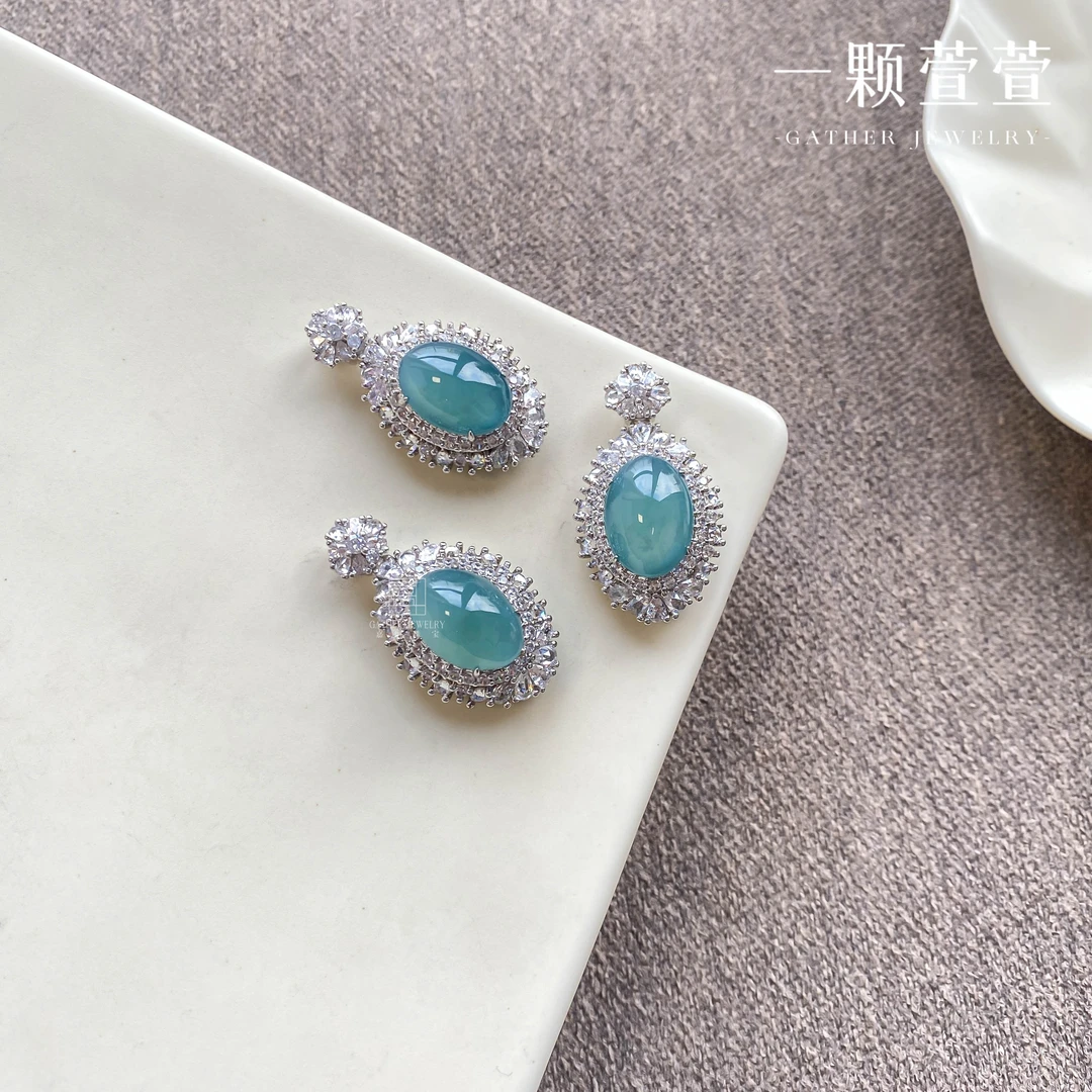 【冰湖】一颗萱萱天然翡翠豪华大蛋面吊坠豪华多样性发其一580064