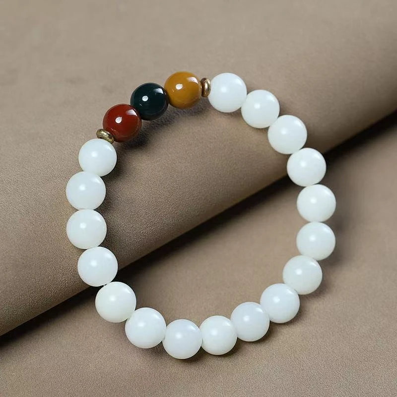 S032 精品手串（无礼盒 ）10mm 三色珠 白菩提