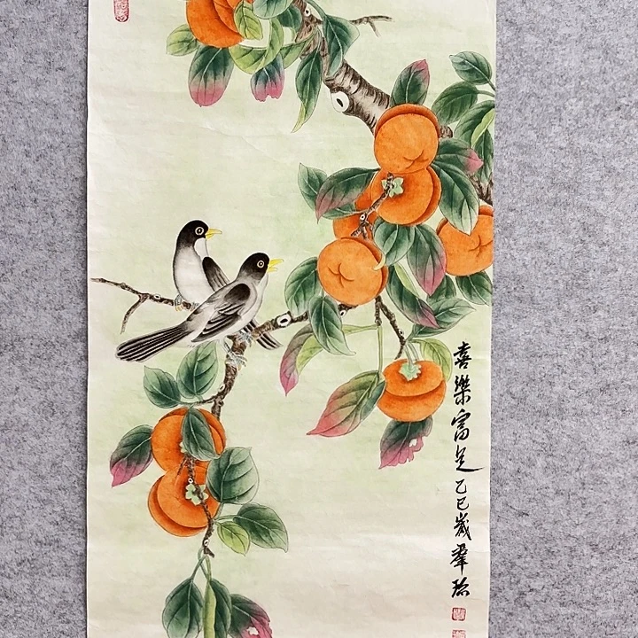 国画花鸟等图案三尺