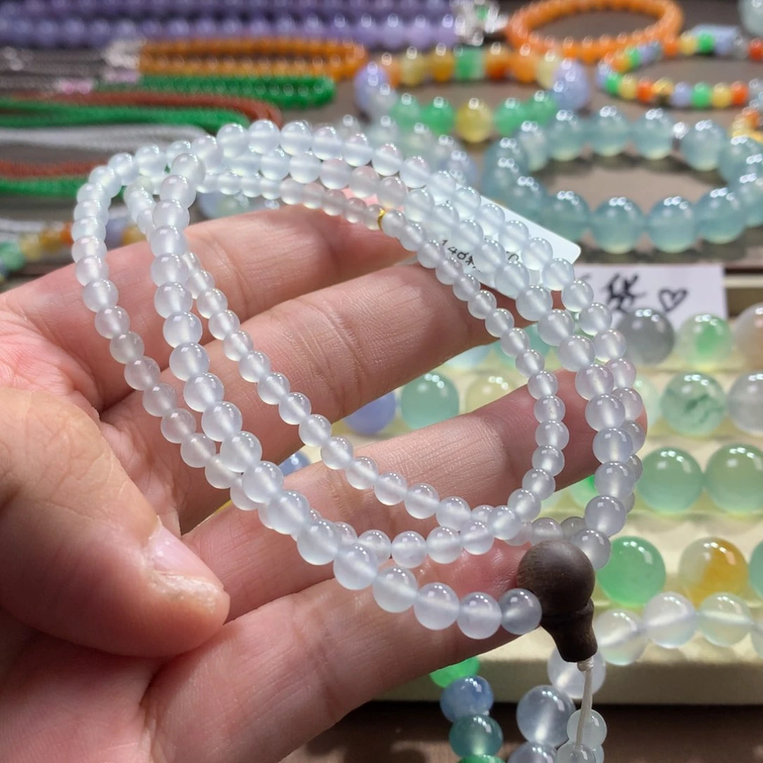 未镶嵌手链翡翠起胶白月光项链 卡4~5