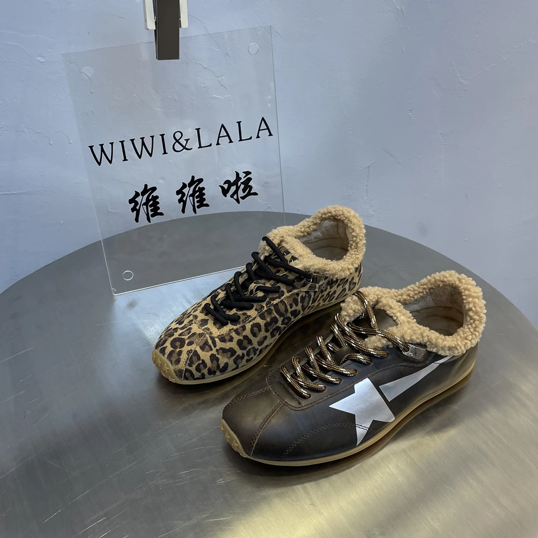 【维维啦】冬款牛京/牛皮羊毛德训鞋绒里雪地鞋Y 20-230/217