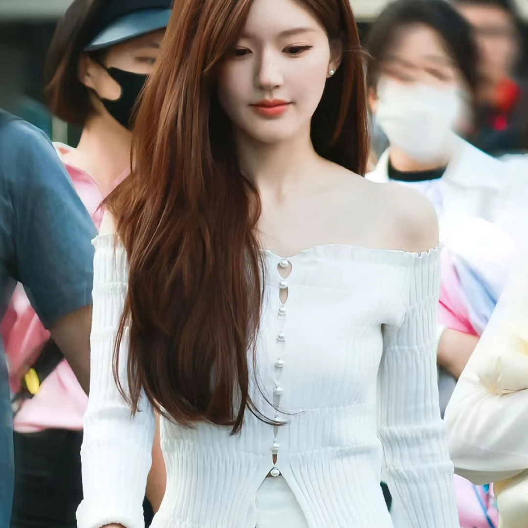 赵露思许妍同款一字领长袖针织开衫上衣白色休闲直筒长裤休闲套装