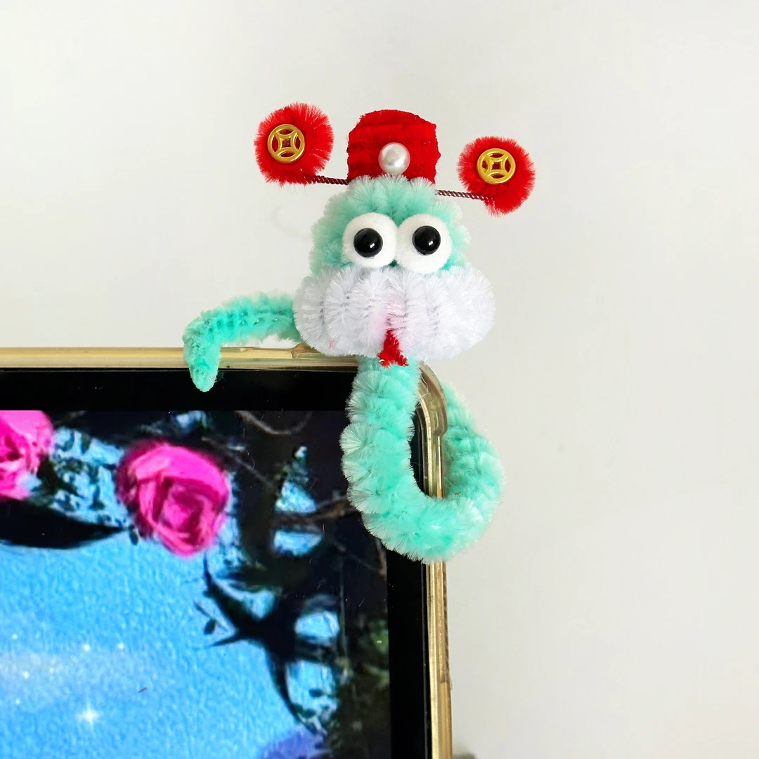 2025 新年可爱搞怪趣味扭扭棒彩色生肖小蛇diy材料包新年礼物女生