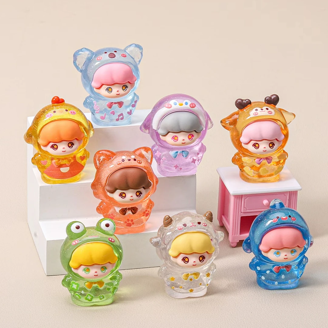 【直播拆+九宫格】动物崽崽高透可爱摆件创意卧室车载