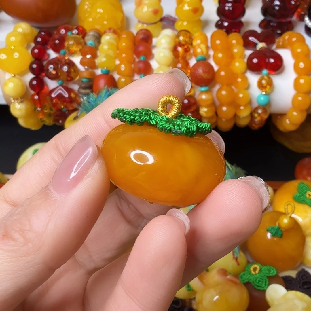 ****姐非金属小不点柿子橘色单颗