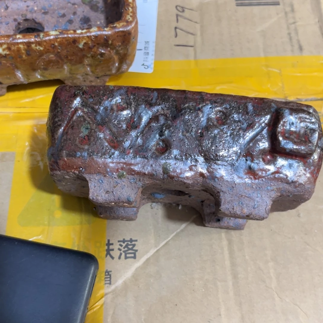 日***心泥塑古镇炻陶花盆