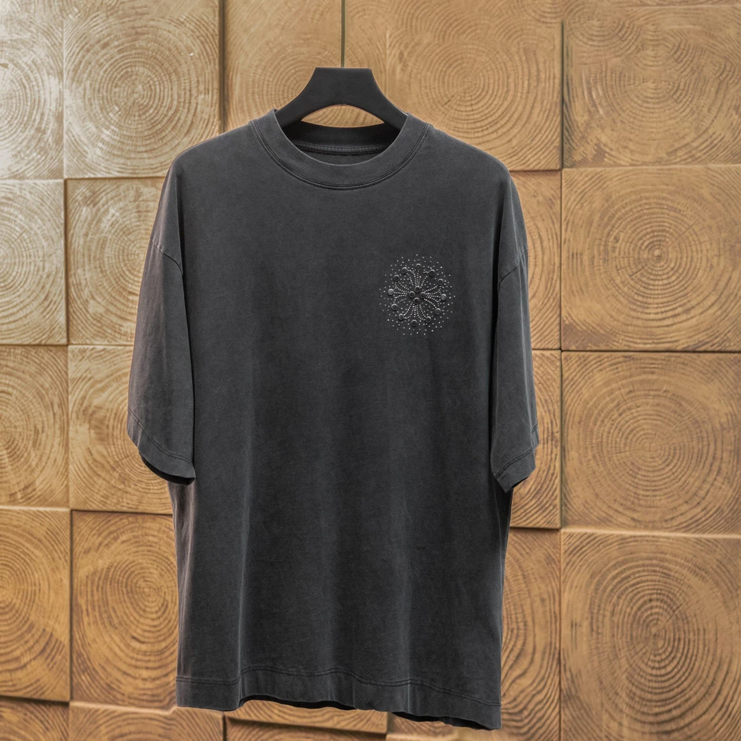 （现货）2025休闲宽运动松潮流情侣夏季印花透气宽松春夏圆领T恤