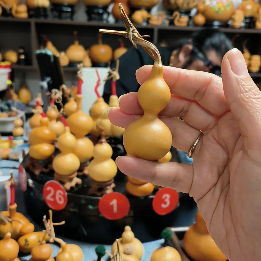 樂***閑葫芦福禄双全手把件