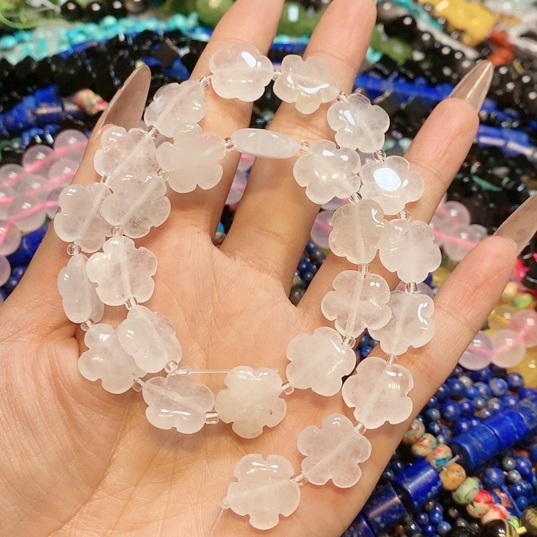 玛瑙/玉髓散珠天然白水晶15m m