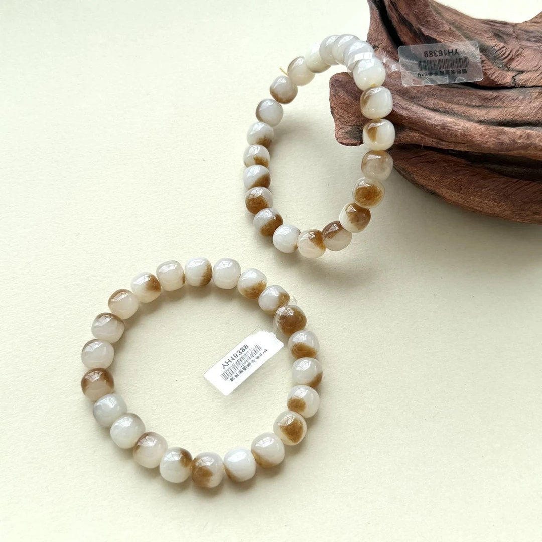 【小宝珠宝】25 T95955-和田玉手串-多样性发一件-9*8mm