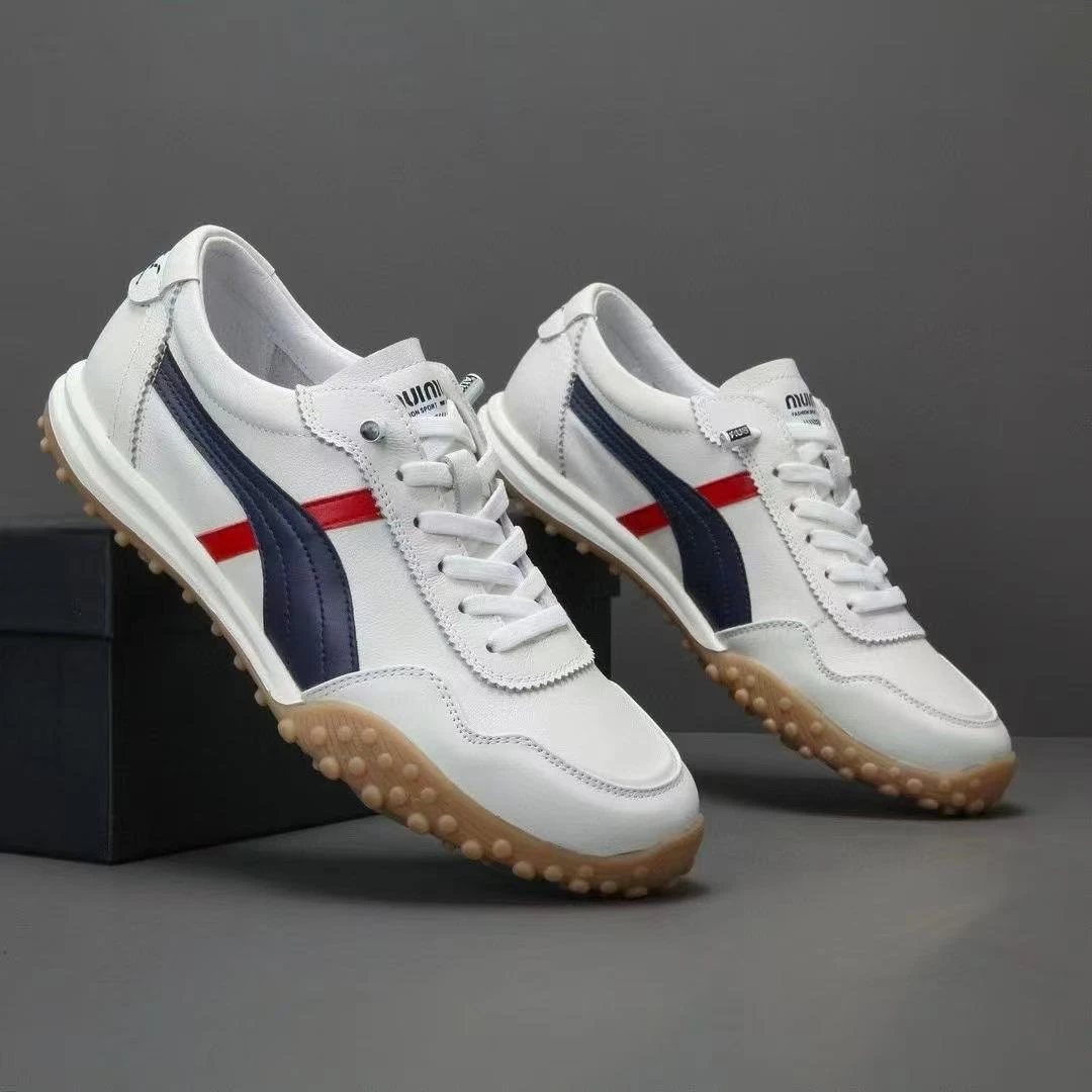 欧农鞋#8338头层牛皮休闲运动德训阿甘鞋真皮春夏新款男款男鞋