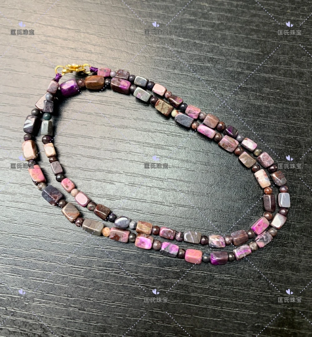 匡氏甄选 舒俱来泥地幻彩方糖项链 Z-HL-AA0463（多样性发一）