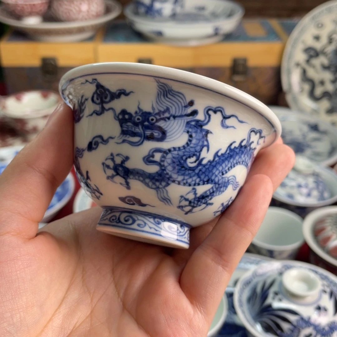 符****理11景德镇青花微瑕龙