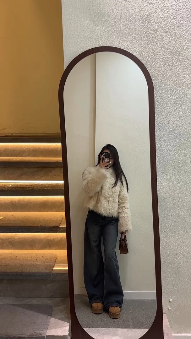 艺宸 晨雾童话 进口托斯卡纳直毛皮毛一体羊毛皮草冬季外套