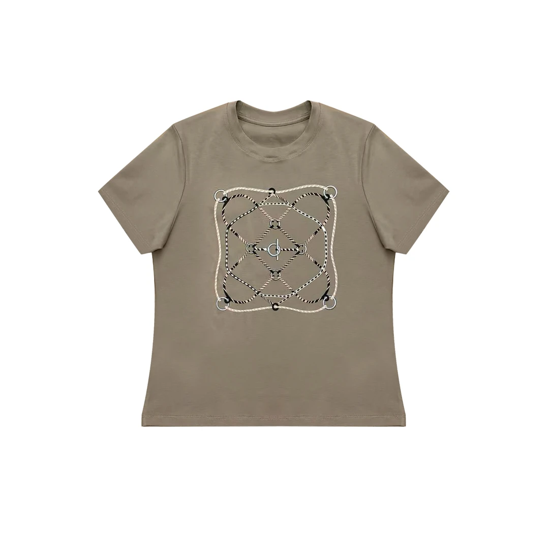 【Awose】几何印花复刻经典设计高定款T恤