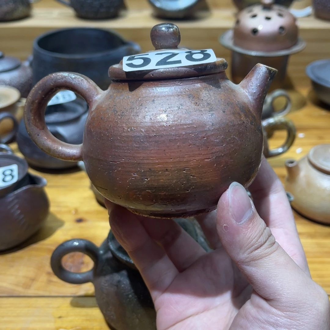 手工制作柴烧茶壶528