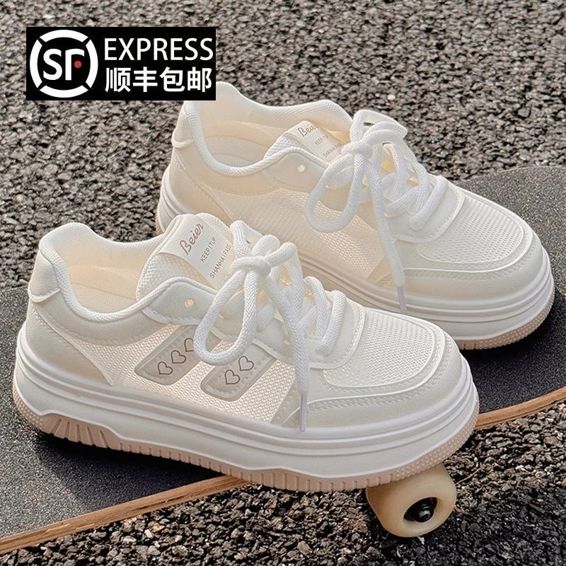 新百伦夏季女鞋小白鞋女2025新款爆款网鞋透气网面休闲鞋子运动鞋
