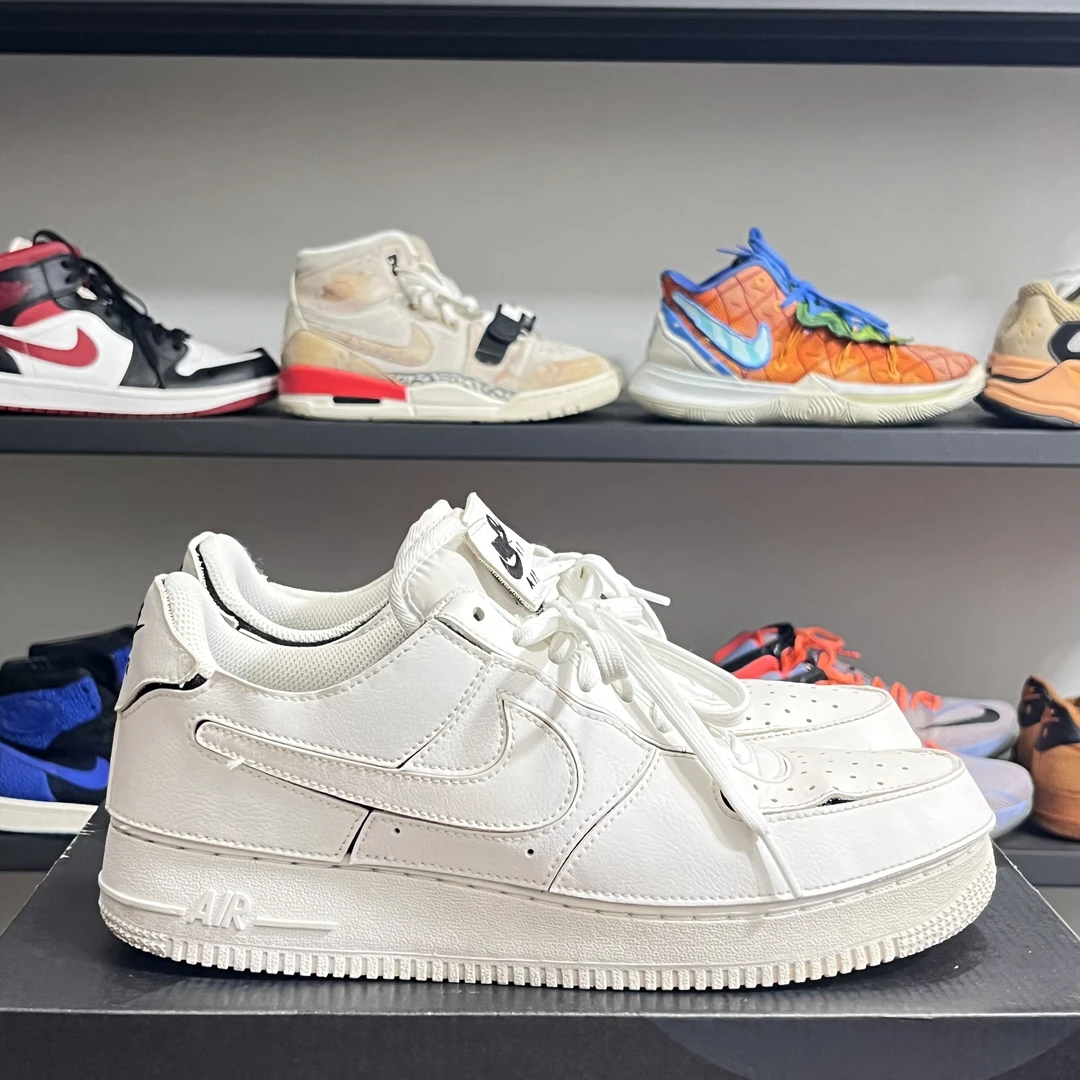 40.5码Nike Air Force 1 板鞋 低帮/拆卸魔术贴/白色 二手879