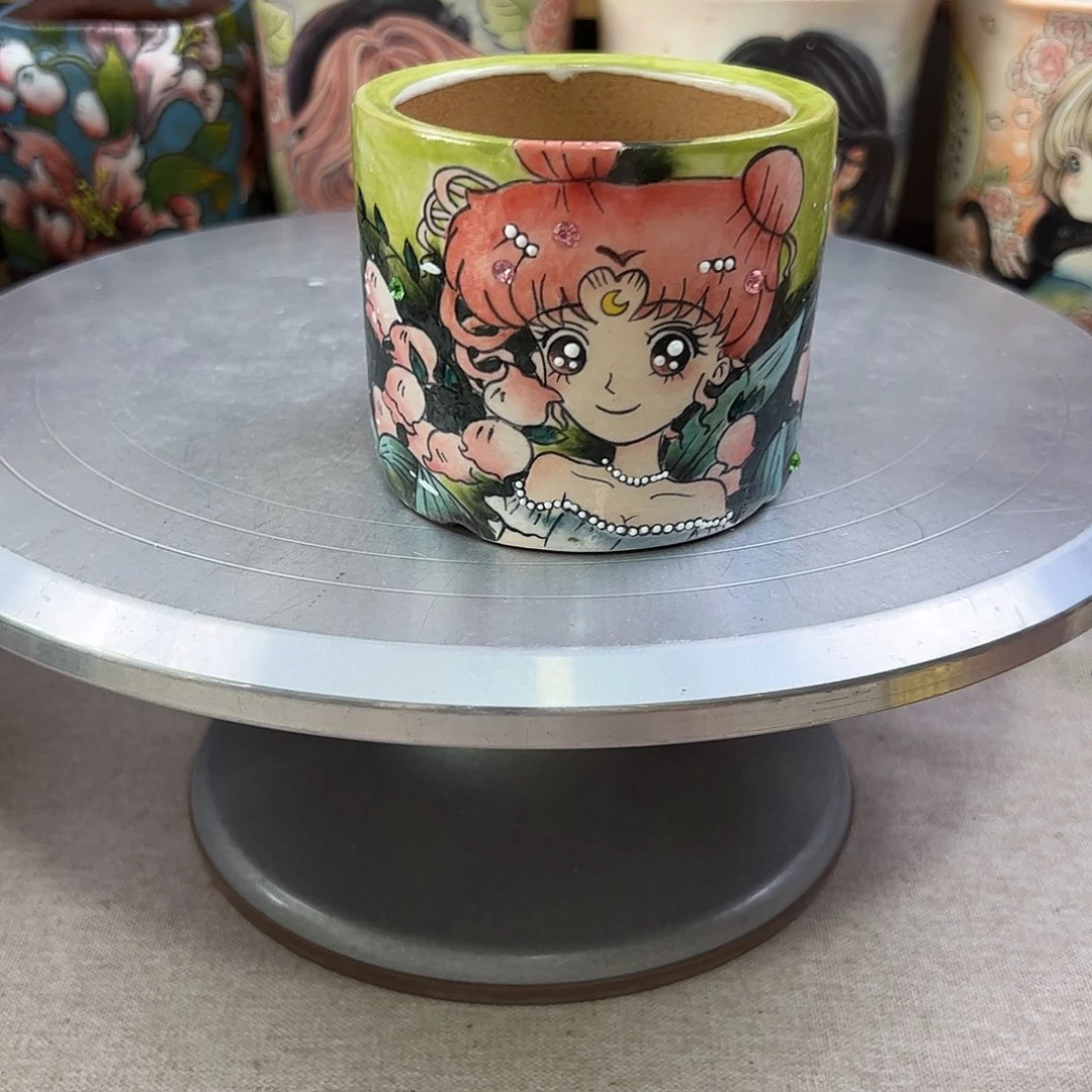 向***8景德镇陶瓷炫彩花盆