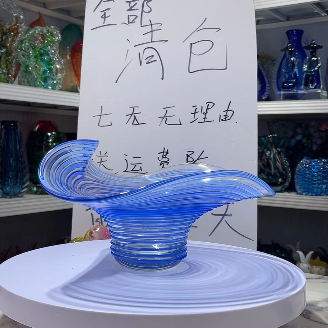 琉璃淄博琉璃，手工果盘