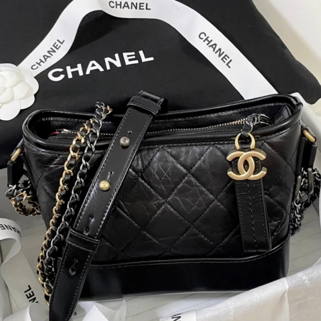 95新 Chanel/香奈儿 Chanel黑色小号流浪包 24120025-02